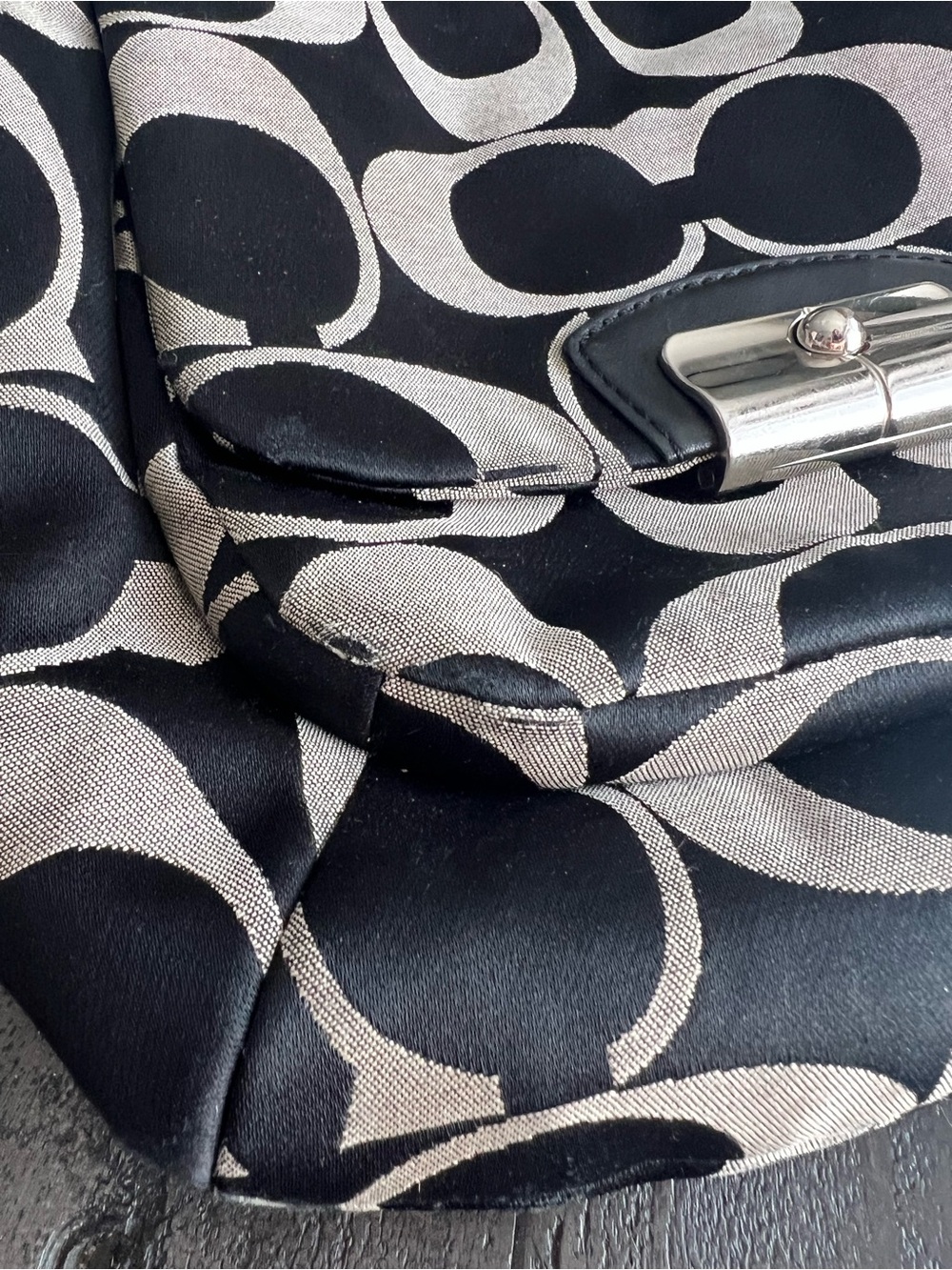 Coach Kristin Black Signature Canvas Hobo Bag - Picture 8 of 8